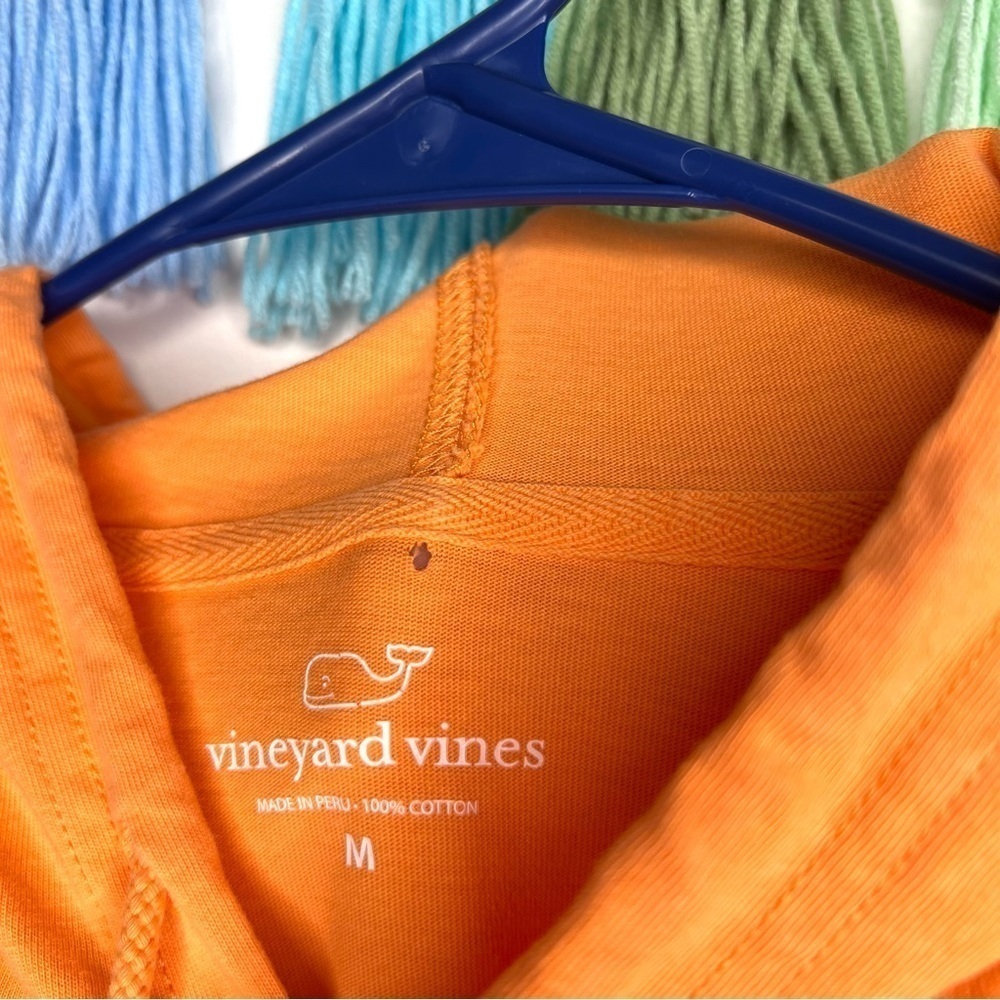 Vineyard Vines Orange Logo Lightweight Sweatshirt Hoodie Size Medium - Picture 7 of 12